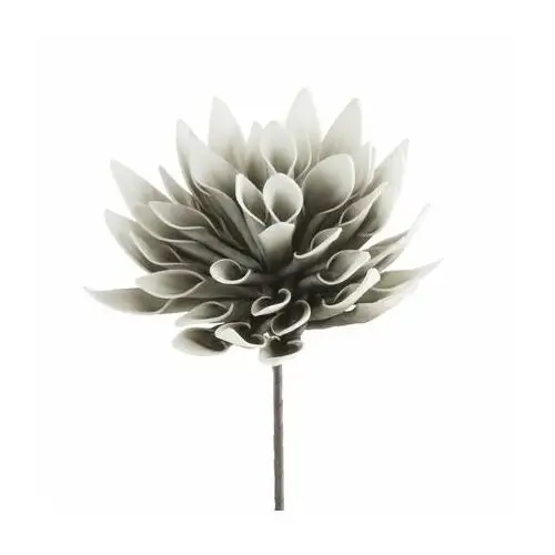 Kwiat sztuczny dekoracyjny z plastycznej pianki foamirian ∅ 26 x 65 cm popielaty,biały
