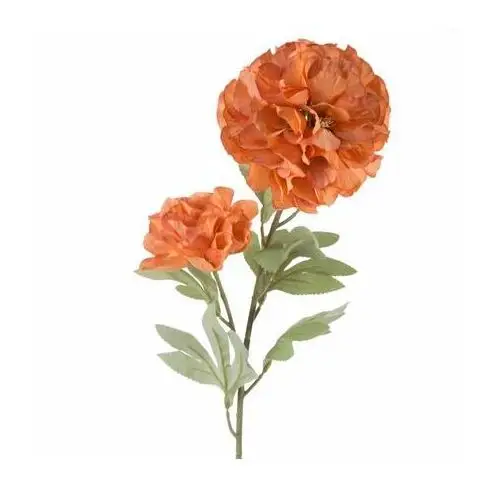 Kwiat sztuczny dekoracyjny z płatkami z jedwabistej tkaniny ∅ 12 x 77 cm pomarańczowy