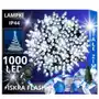 Lampki Choinkowe 1000 Led Zewnętrzne Stałe Flash Iskra IP44 Białe Kurtyna Sklep on-line