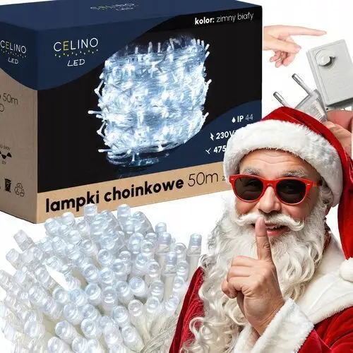 Lampki Choinkowe 475 Led 50 m Zewnętrzne Barwa Zimna Girlanda Celino-home