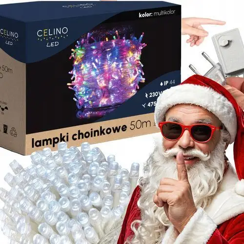 Lampki Choinkowe 475 Led 50 m Zewnętrzne Multikolor Girlanda Celino-home