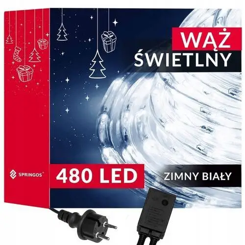 Lampki Choinkowe Wąż 480LED 21,5m Biały Zewnętrzny