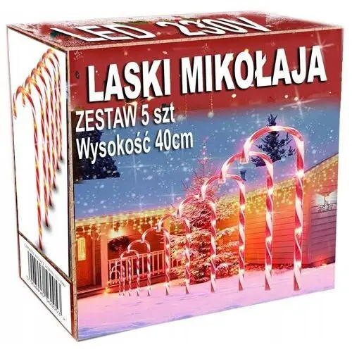 Laska Laski Mikołaja Led Lampki cukierki Girlanda