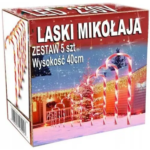 Laska Laski Mikołaja Led Lampki cukierki Girlanda lampki choinkowe