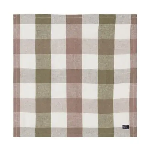 Lexington checked linen/cotton serwetka materiałowa 50x50 cm olive