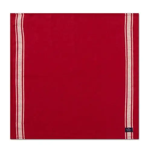 Lexington Serwetka Side Striped Cotton Linen 50x50 cm Czerwony-biały