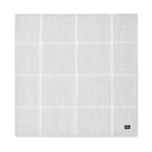 Lexington Serwetka tekstylna Pepita Check Cotton Linen 50x50 cm White-light gray