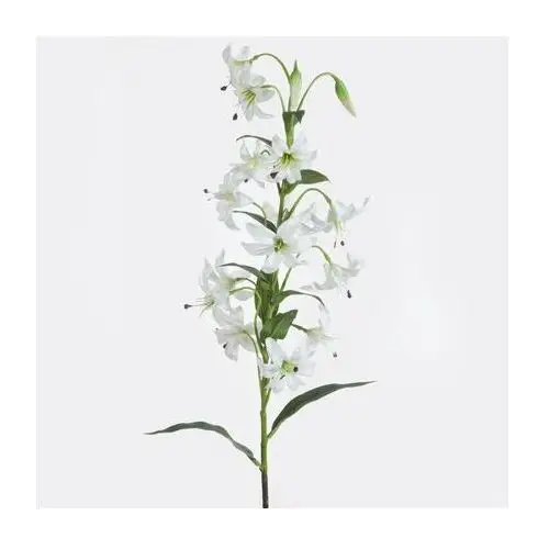 LILIA MARTAGON sztuczny kwiat dekoracyjny z płatkami z jedwabistej tkaniny 83 cm biały,zielony