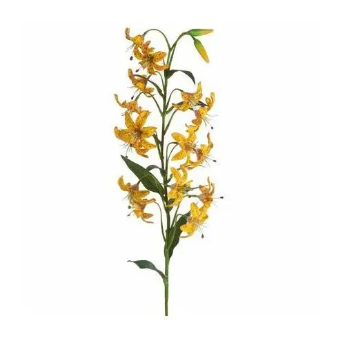 LILIA MARTAGON sztuczny kwiat dekoracyjny z płatkami z jedwabistej tkaniny 83 cm żółty