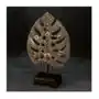 Liść monstery figurka ceramiczna srebrno-złota 17 x 6 x 26 cm srebrny,złoty Sklep on-line