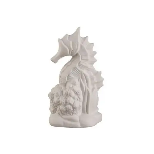 Livarno home figurki w stylu marynarskim led, z porcelany (konik morski)