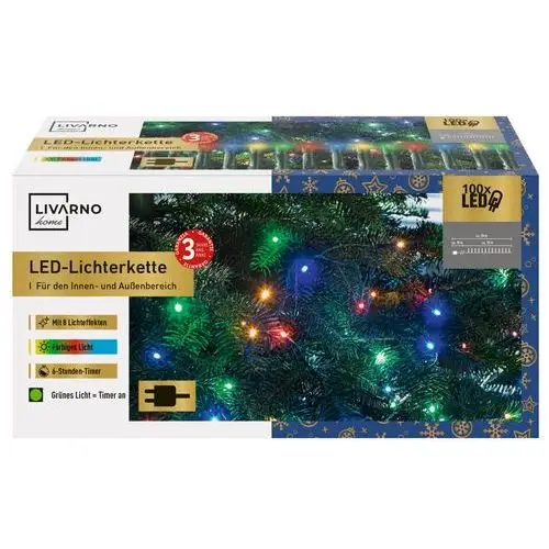 Livarno home łańcuch świetlny led, 12 m (kolorowy)