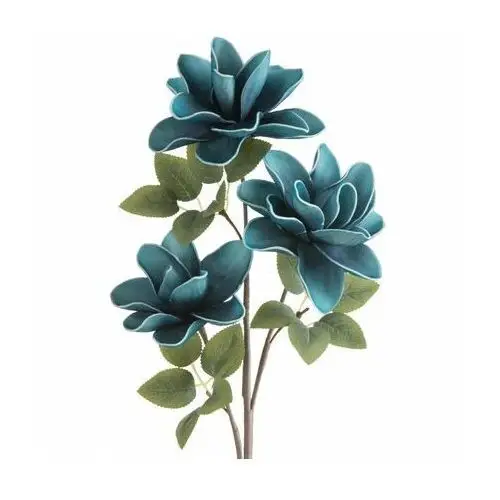 MAGNOLIA sztuczny kwiat dekoracyjny z plastycznej pianki foamirian ∅ 14 x 68 cm niebieski