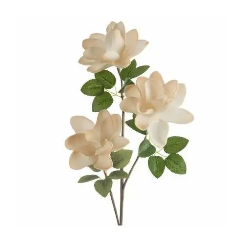 MAGNOLIA sztuczny kwiat dekoracyjny z plastycznej pianki foamirian ∅ 14 x 68 cm kremowy,zielony