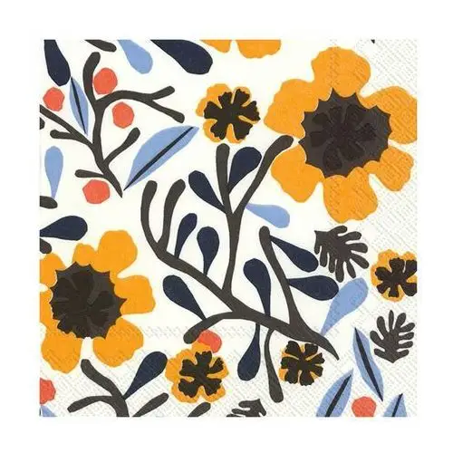 Marimekko serwetki mykerö 33x33 cm, 20 szt. white-yellow