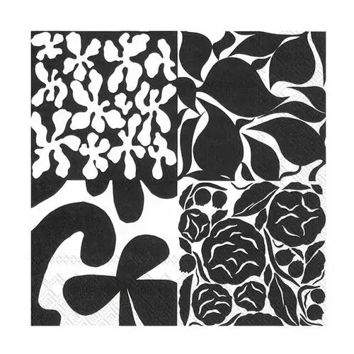 Serwetki ruudut 33x33 cm 20 szt. black Marimekko