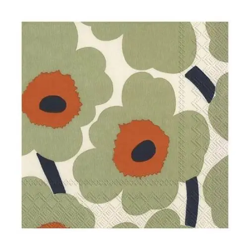 Marimekko Serwetki Unikko 33x33 cm, 20 szt Cream-orange