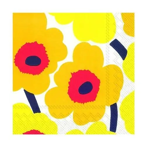 Marimekko serwetki unikko 33x33 cm, 20 szt mörk gul