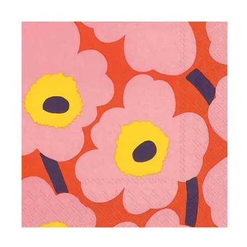 Serwetki unikko 33x33 cm, 20 szt rose-orange Marimekko