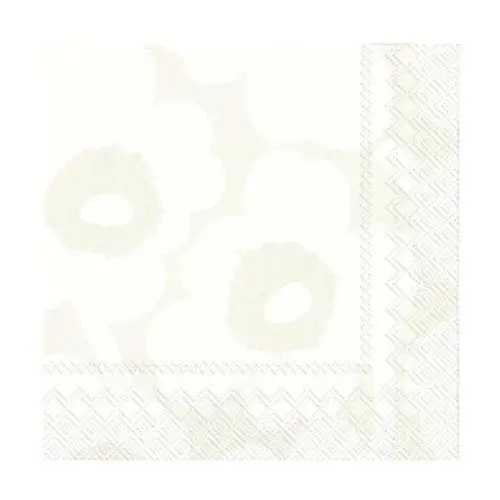 Serwetki unikko 33x33 cm 20 szt white-grey Marimekko