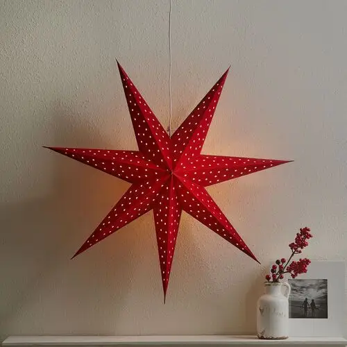 MarkslÖjd Gwiazda clara, aksamitny wygląd, Ø 75 cm, czerwona