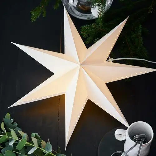 Markslöjd Gwiazda dekoracyjna Lively, wisząca, biała, Ø 60 cm