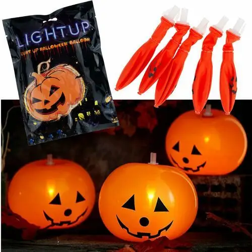 Martom Balony halloween led 5szt dynie świecące dekoracje pomarańczowe