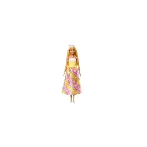 Mattel Barbie księżniczka żółto - różowy strój hrr09