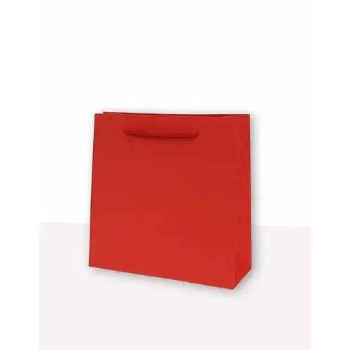 MER PLUS, torebka prezentowa jednobarwna cd czerwona 10 sztuk