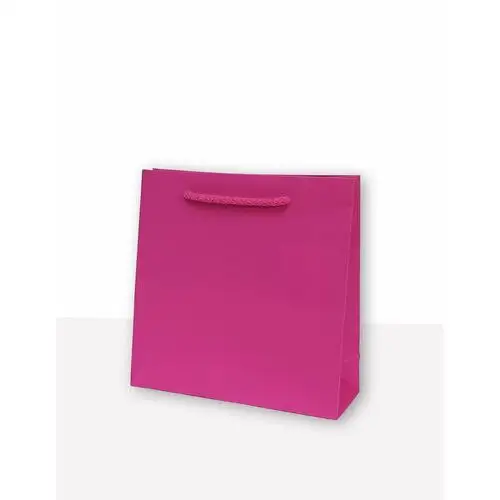 MER PLUS, torebka prezentowa jednobarwna cd różowa 10 sztuk
