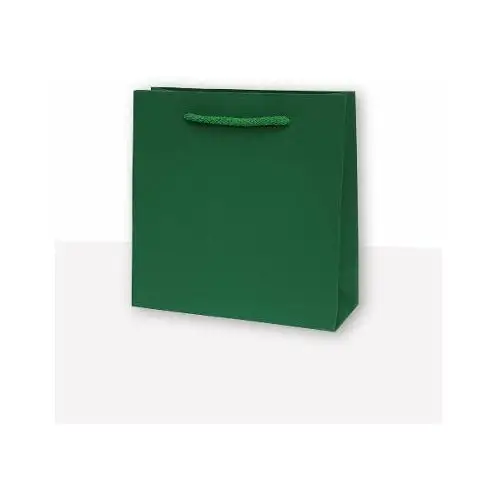 MER PLUS, torebka prezentowa jednobarwna cd zielona 10 sztuk