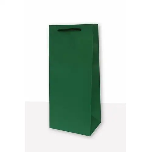 MER PLUS, torebka prezentowa jednobarwna koniak zielona 10 sztuk