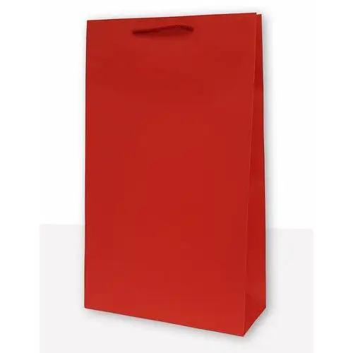 MER PLUS, torebka prezentowa jednobarwna t4 czerwona 10 sztuk