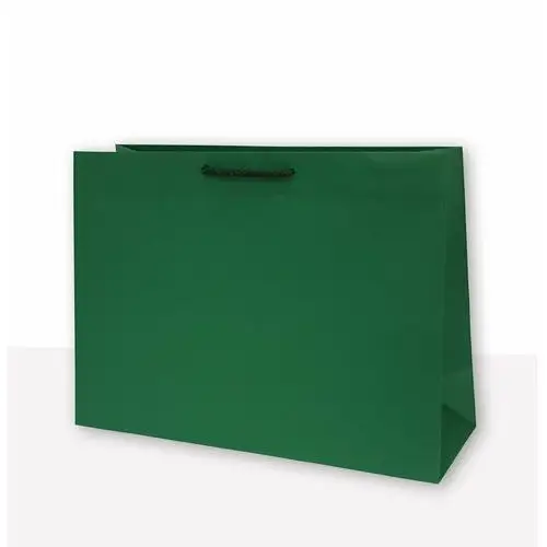 MER PLUS, torebka prezentowa jednobarwna t7 zielona 10 sztuk