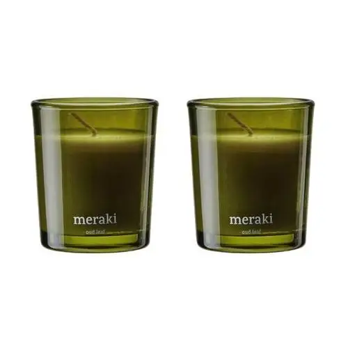 Meraki Świeca zapachowa Meraki 12 godzin 2-pak Oud leaf