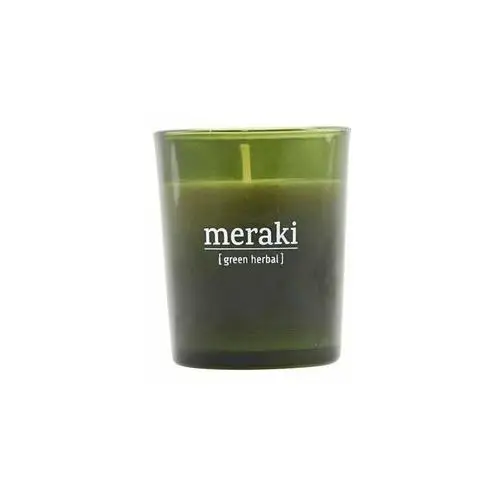 Meraki meraki świeca zapachowa zielone szkło 12 godz. green herbal
