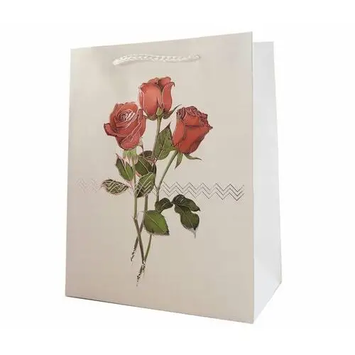 Midex Torebka na prezenty róże 18x23cm różne wzory