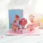 Kartka Pocztowa Okolicznościowa 3D Pop-Up Walentynki - Balonowe Serca Sklep on-line