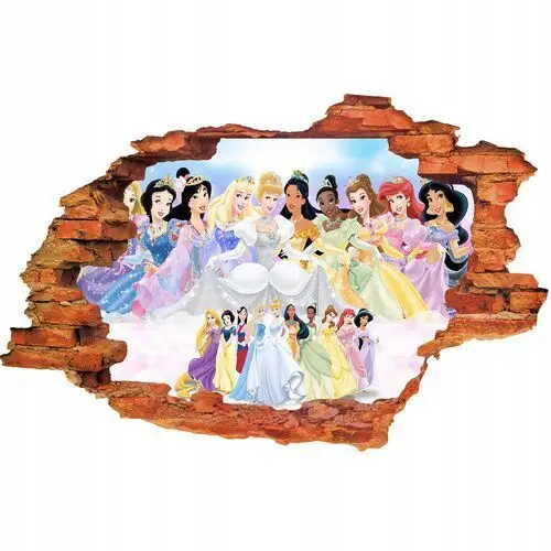 Naklejka na ścianę dla dzieci Księżniczki Disney