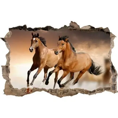 Naklejki Na Ścianę Dziura Konie Koń 68 115x75 cm