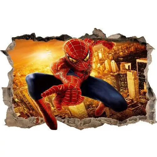 Naklejki Na Ścianę Dziura Spiderman 64 115x75 cm