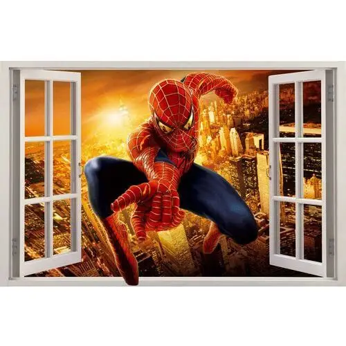 Naklejki Na Ścianę Okno Spiderman 64 115x75 cm