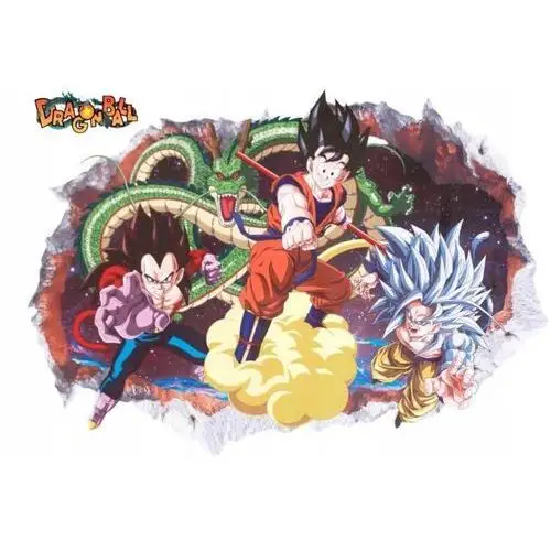 Naklejki na ścianę szafkę tapeta Dragon Ball manga Son Goku Vegeta Gohan