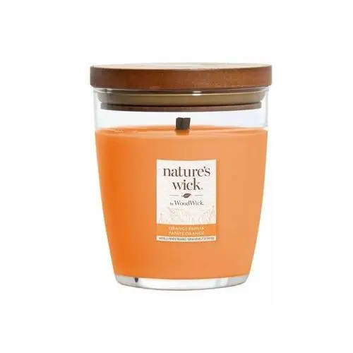 Nature's wick by woodwick Świeca w szkle z drewnianym knotem orange papaya 284g