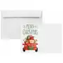 Koperty świąteczne na Boże Narodzenie B6 HK białe z nadrukiem Auto 25 szt. - świąteczne koperty na upominki kartki pieniądze Sklep on-line