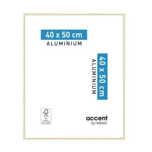 Ramka na zdjęcia accent 40 x 50 cm złota mat aluminiowa Nielsen