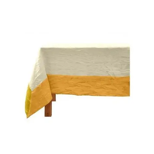 Obrusy Nydel TAFFETAS, TAFFETAS-FROISSE-IVOIRE-SA/CU-NAPPE-CARREE-170X170-BORDURE