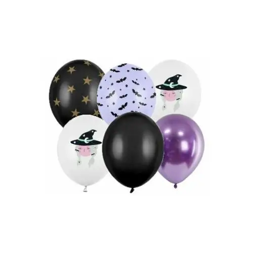 Balony na HALLOWEEN wiedźma - 6 sztuk