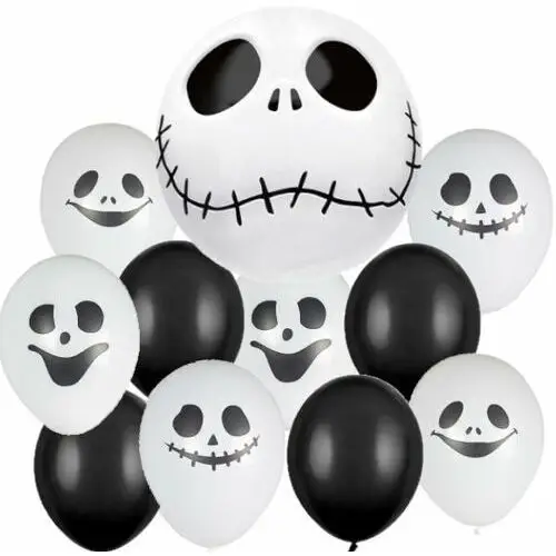 Zestaw balonów na halloween czaszka - 11 sztuk Ochprosze