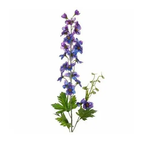OSTRÓŻKA POJEDYNCZA sztuczny kwiat dekoracyjny z płatkami z jedwabistej tkaniny 80 cm niebieski,fioletowy